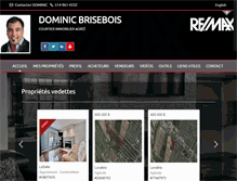 Tablet Screenshot of dominicbrisebois.com